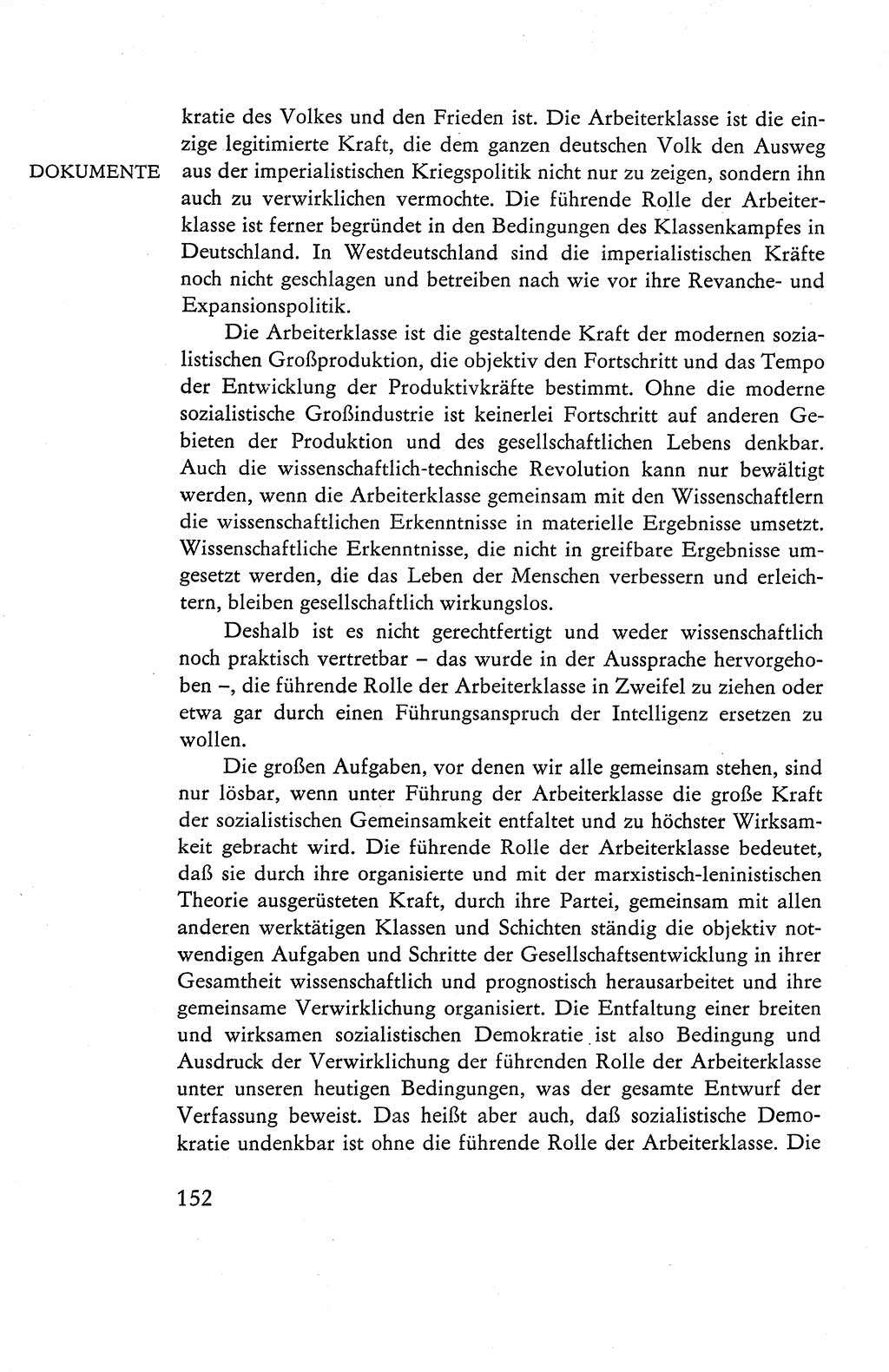 Verfassung der Deutschen Demokratischen Republik (DDR), Dokumente, Kommentar 1969, Band 1, Seite 152 (Verf. DDR Dok. Komm. 1969, Bd. 1, S. 152)