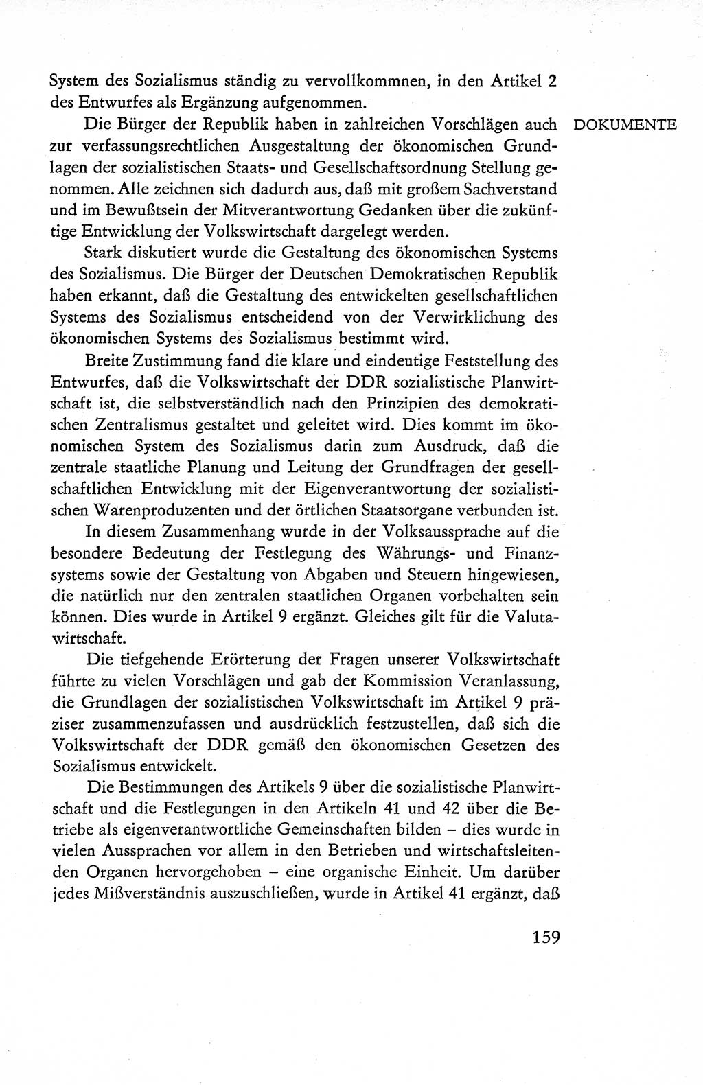 Verfassung der Deutschen Demokratischen Republik (DDR), Dokumente, Kommentar 1969, Band 1, Seite 159 (Verf. DDR Dok. Komm. 1969, Bd. 1, S. 159)