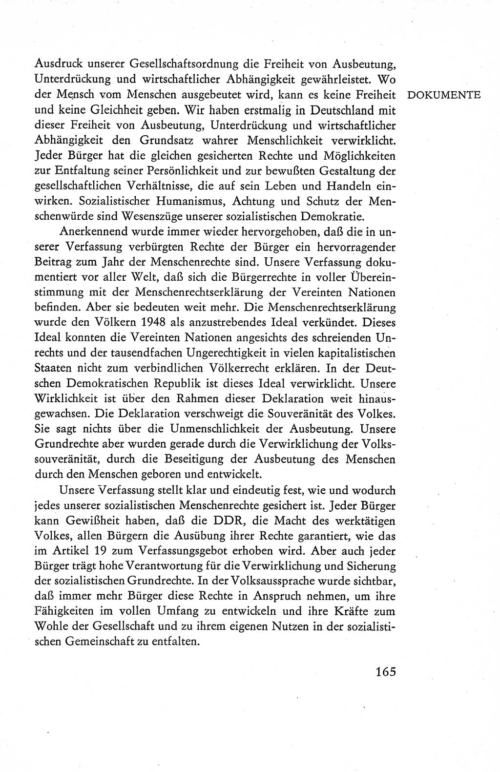 Verfassung der Deutschen Demokratischen Republik (DDR), Dokumente, Kommentar 1969, Band 1, Seite 165 (Verf. DDR Dok. Komm. 1969, Bd. 1, S. 165)
