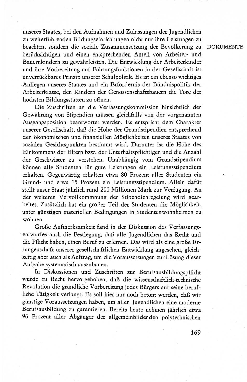 Verfassung der Deutschen Demokratischen Republik (DDR), Dokumente, Kommentar 1969, Band 1, Seite 169 (Verf. DDR Dok. Komm. 1969, Bd. 1, S. 169)