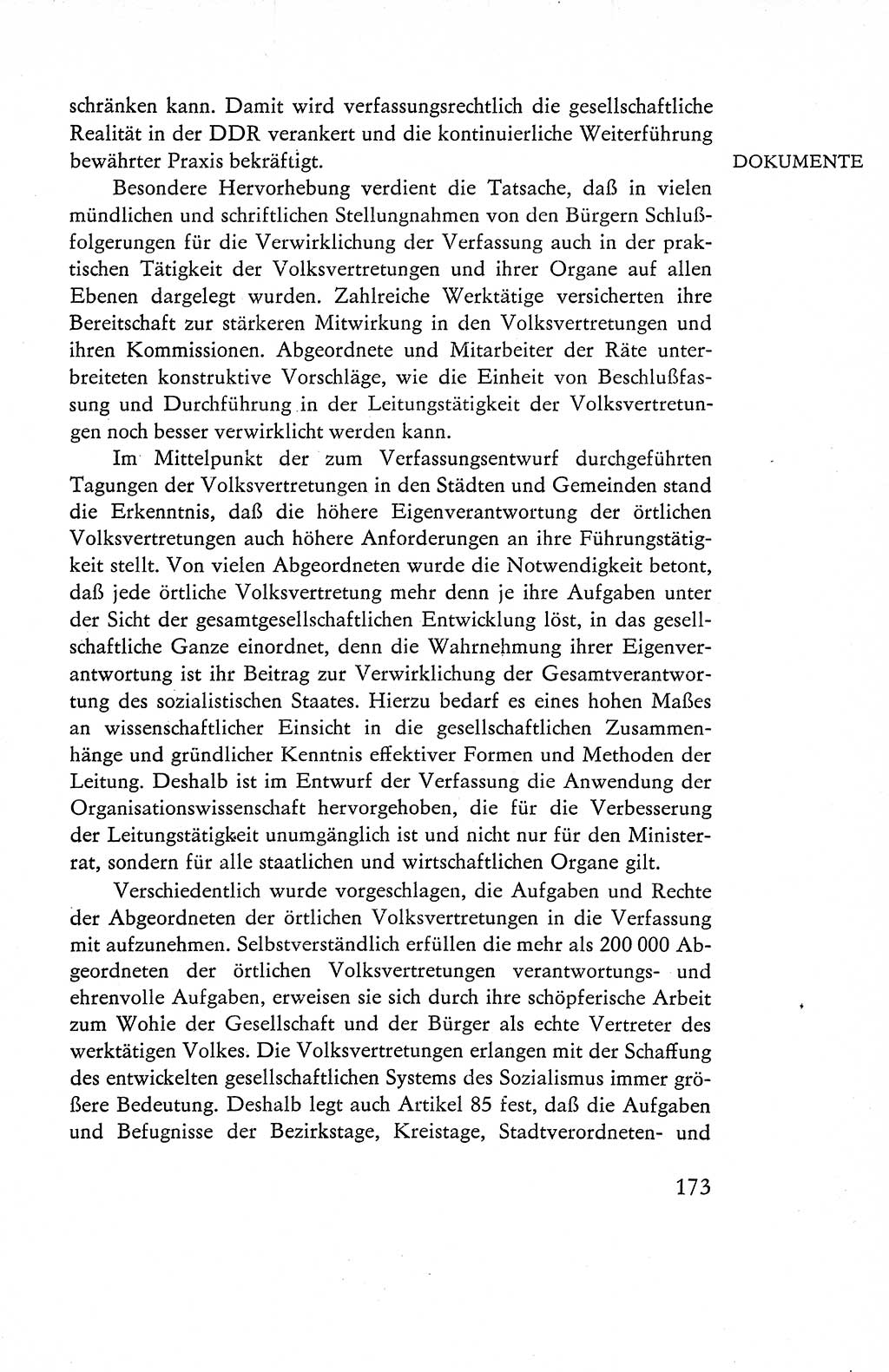 Verfassung der Deutschen Demokratischen Republik (DDR), Dokumente, Kommentar 1969, Band 1, Seite 173 (Verf. DDR Dok. Komm. 1969, Bd. 1, S. 173)