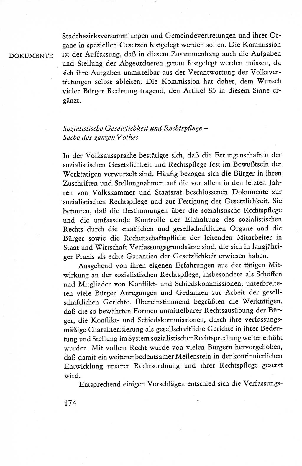 Verfassung der Deutschen Demokratischen Republik (DDR), Dokumente, Kommentar 1969, Band 1, Seite 174 (Verf. DDR Dok. Komm. 1969, Bd. 1, S. 174)
