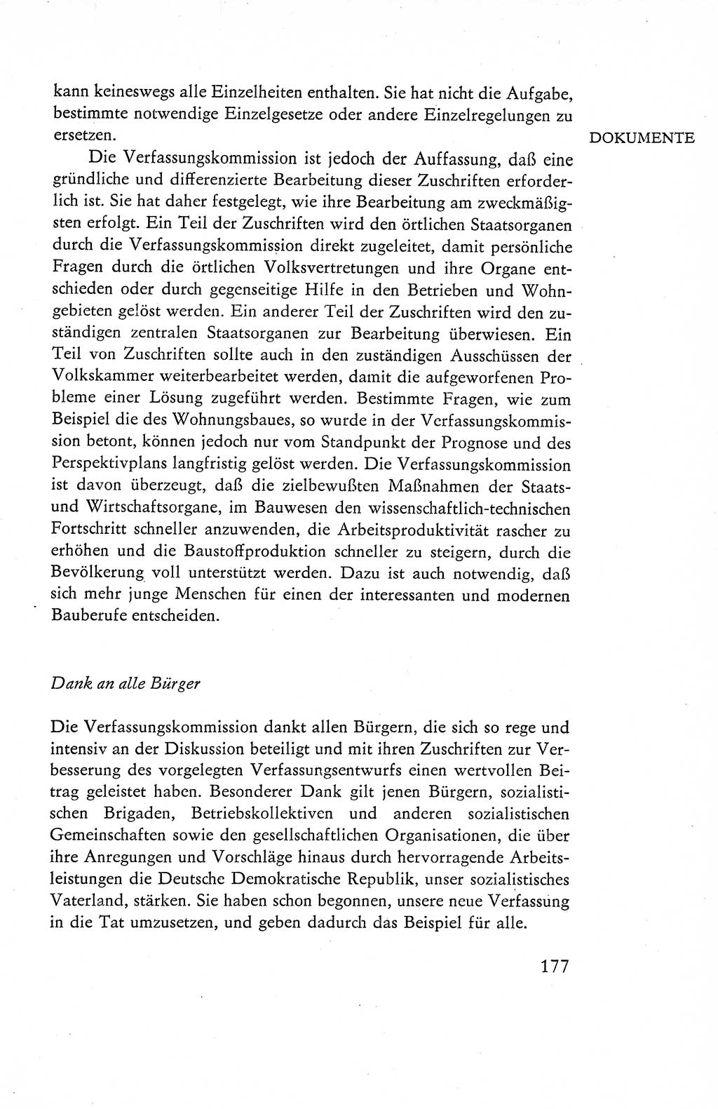 Verfassung der Deutschen Demokratischen Republik (DDR), Dokumente, Kommentar 1969, Band 1, Seite 177 (Verf. DDR Dok. Komm. 1969, Bd. 1, S. 177)