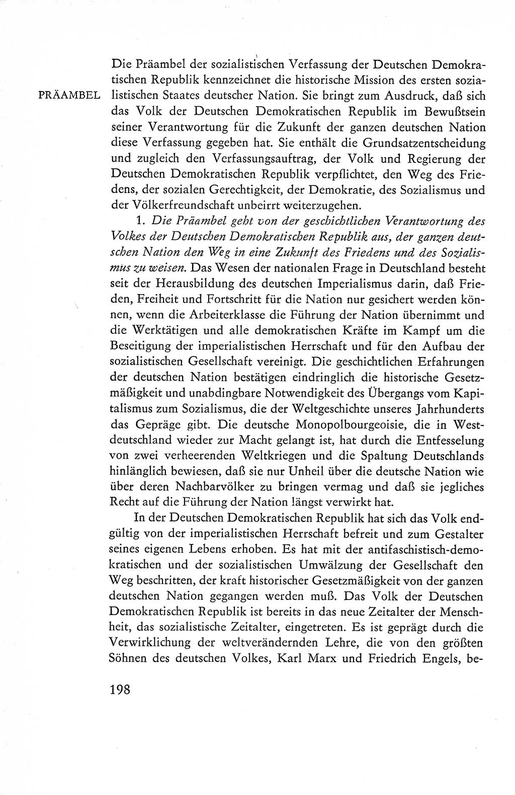 Verfassung der Deutschen Demokratischen Republik (DDR), Dokumente, Kommentar 1969, Band 1, Seite 198 (Verf. DDR Dok. Komm. 1969, Bd. 1, S. 198)