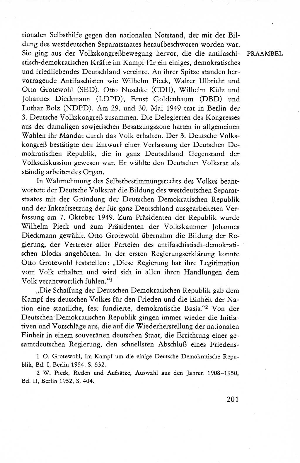 Verfassung der Deutschen Demokratischen Republik (DDR), Dokumente, Kommentar 1969, Band 1, Seite 201 (Verf. DDR Dok. Komm. 1969, Bd. 1, S. 201)