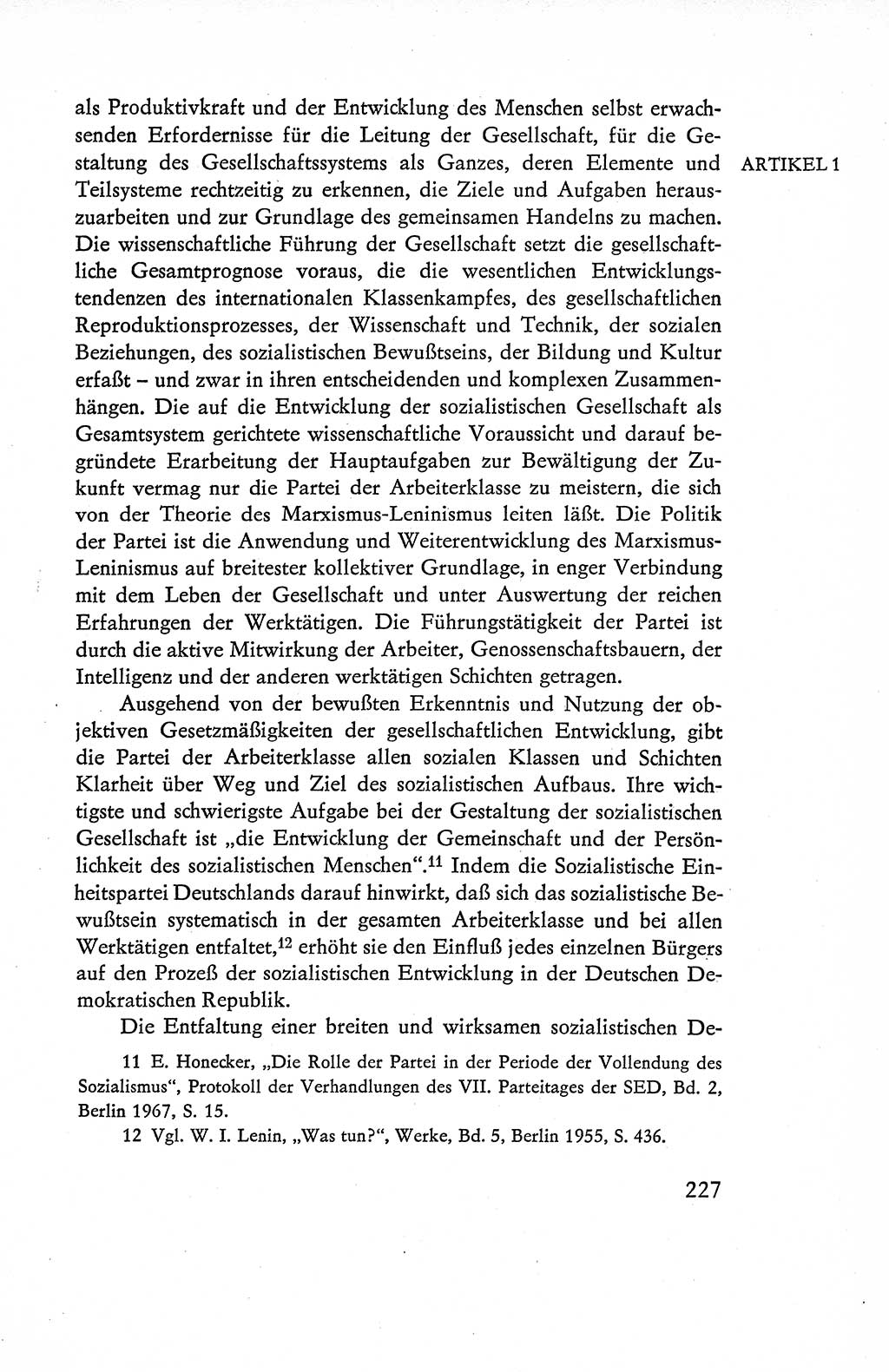 Verfassung der Deutschen Demokratischen Republik (DDR), Dokumente, Kommentar 1969, Band 1, Seite 227 (Verf. DDR Dok. Komm. 1969, Bd. 1, S. 227)