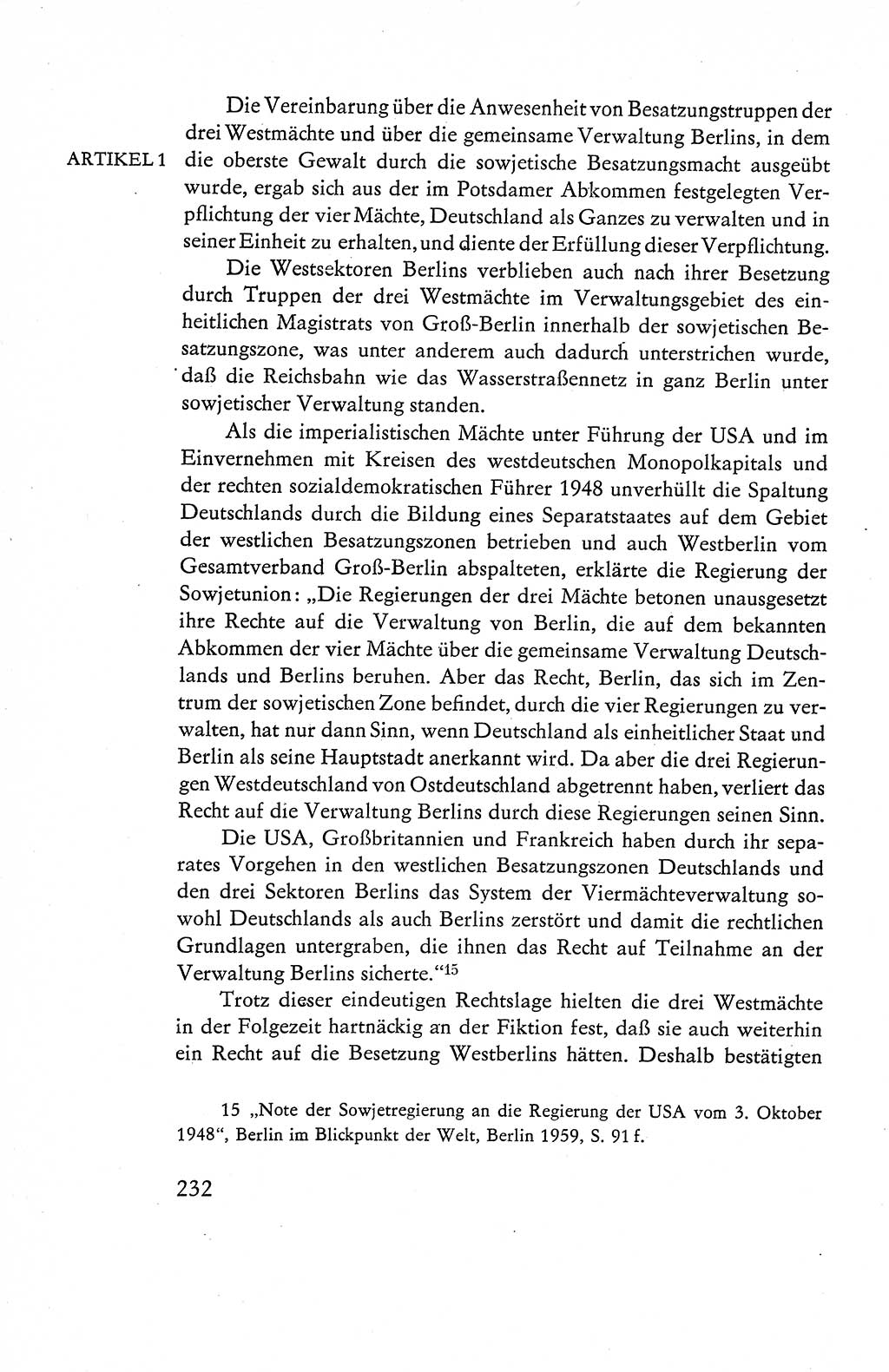 Verfassung der Deutschen Demokratischen Republik (DDR), Dokumente, Kommentar 1969, Band 1, Seite 232 (Verf. DDR Dok. Komm. 1969, Bd. 1, S. 232)