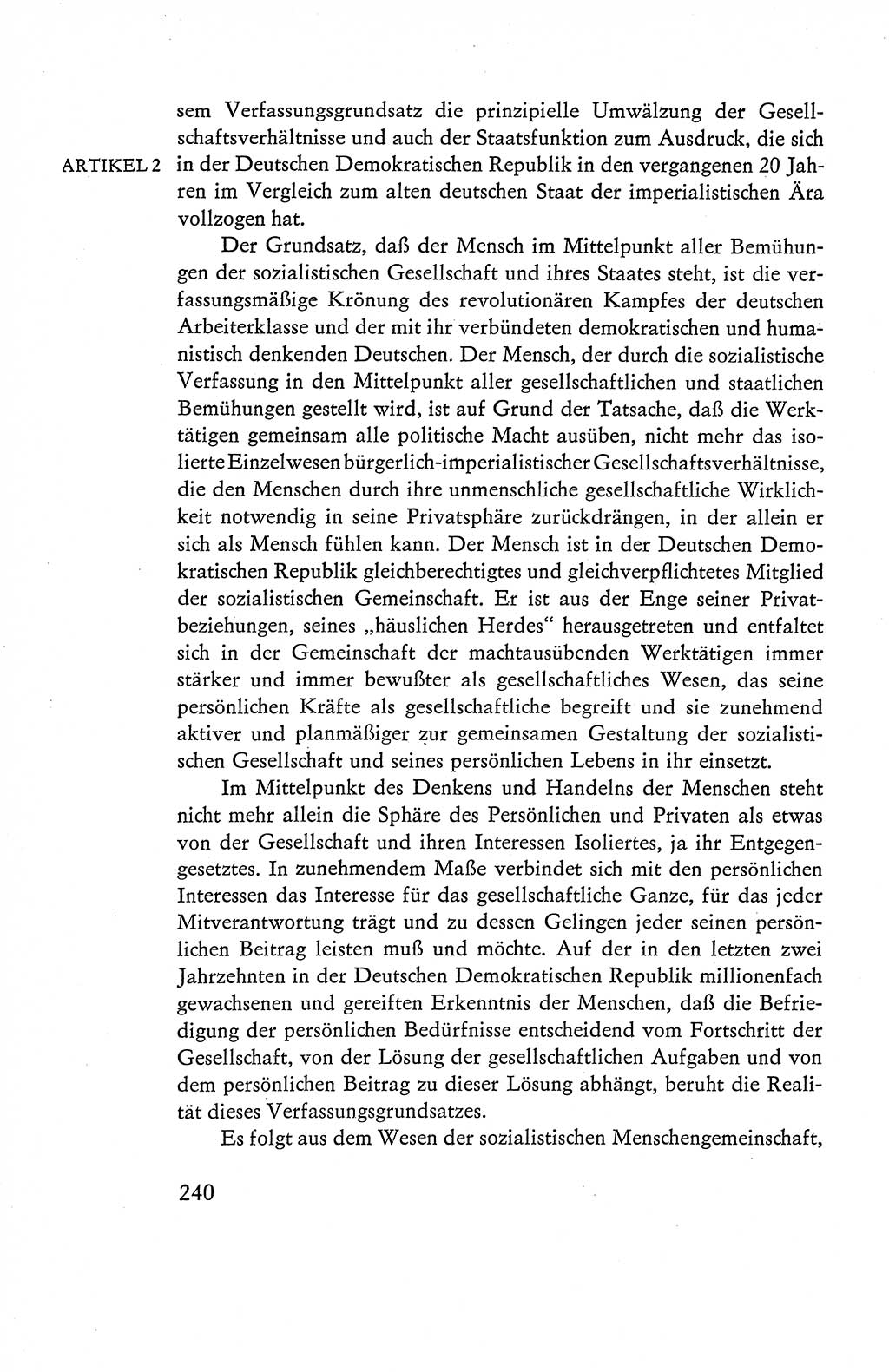 Verfassung der Deutschen Demokratischen Republik (DDR), Dokumente, Kommentar 1969, Band 1, Seite 240 (Verf. DDR Dok. Komm. 1969, Bd. 1, S. 240)