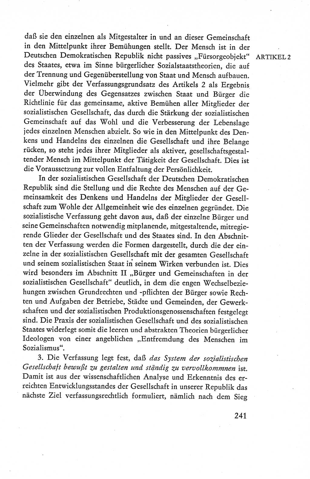 Verfassung der Deutschen Demokratischen Republik (DDR), Dokumente, Kommentar 1969, Band 1, Seite 241 (Verf. DDR Dok. Komm. 1969, Bd. 1, S. 241)