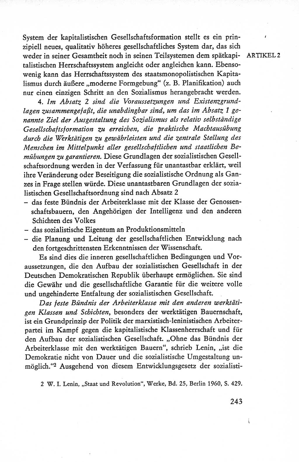Verfassung der Deutschen Demokratischen Republik (DDR), Dokumente, Kommentar 1969, Band 1, Seite 243 (Verf. DDR Dok. Komm. 1969, Bd. 1, S. 243)