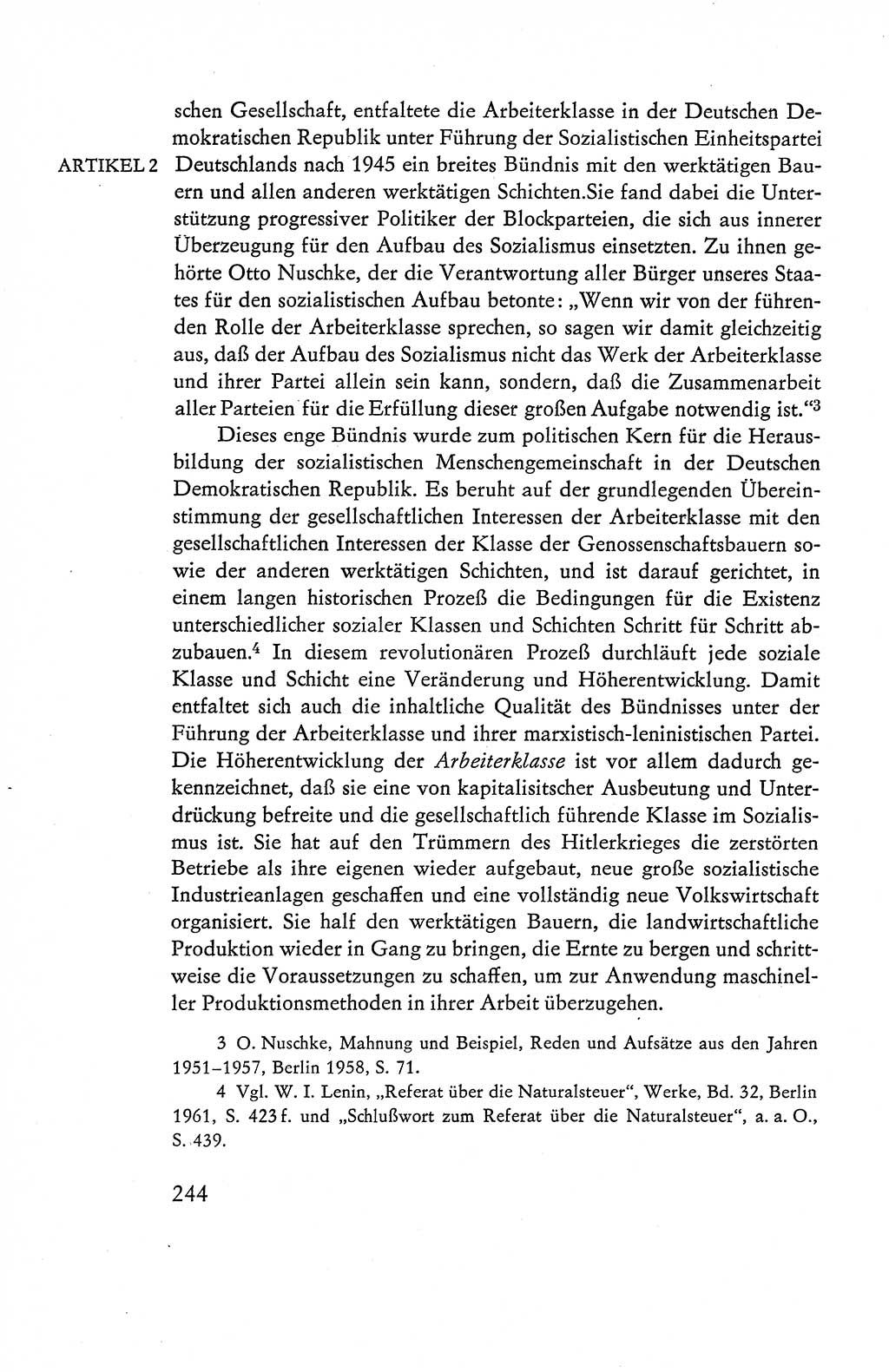 Verfassung der Deutschen Demokratischen Republik (DDR), Dokumente, Kommentar 1969, Band 1, Seite 244 (Verf. DDR Dok. Komm. 1969, Bd. 1, S. 244)
