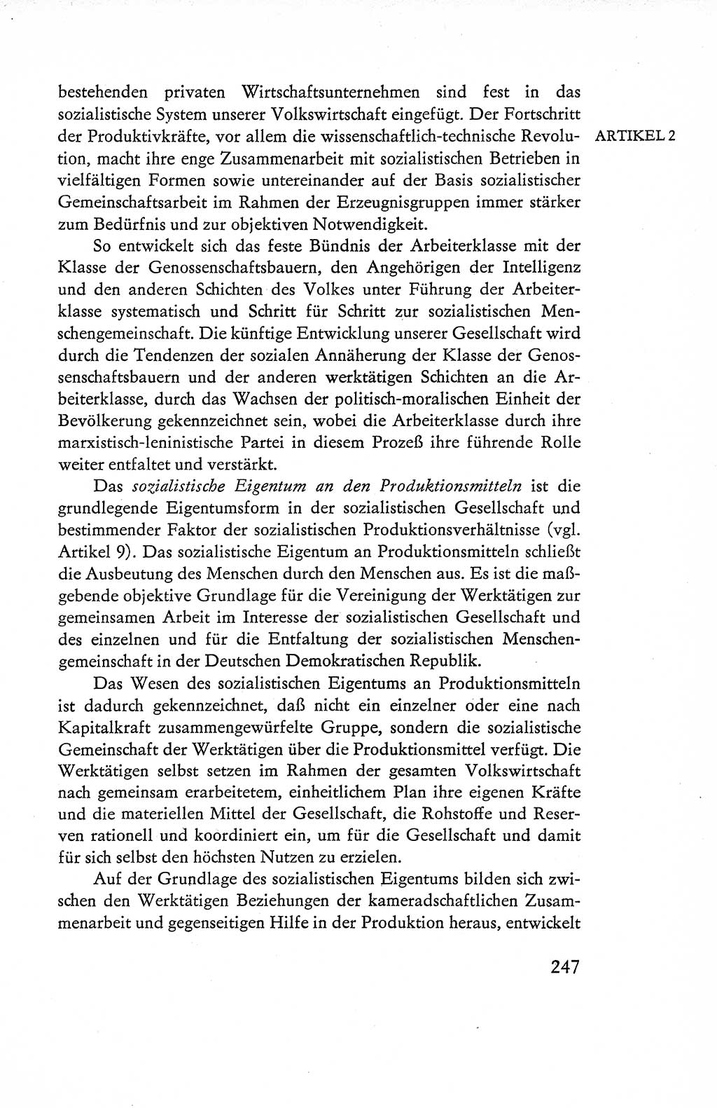 Verfassung der Deutschen Demokratischen Republik (DDR), Dokumente, Kommentar 1969, Band 1, Seite 247 (Verf. DDR Dok. Komm. 1969, Bd. 1, S. 247)