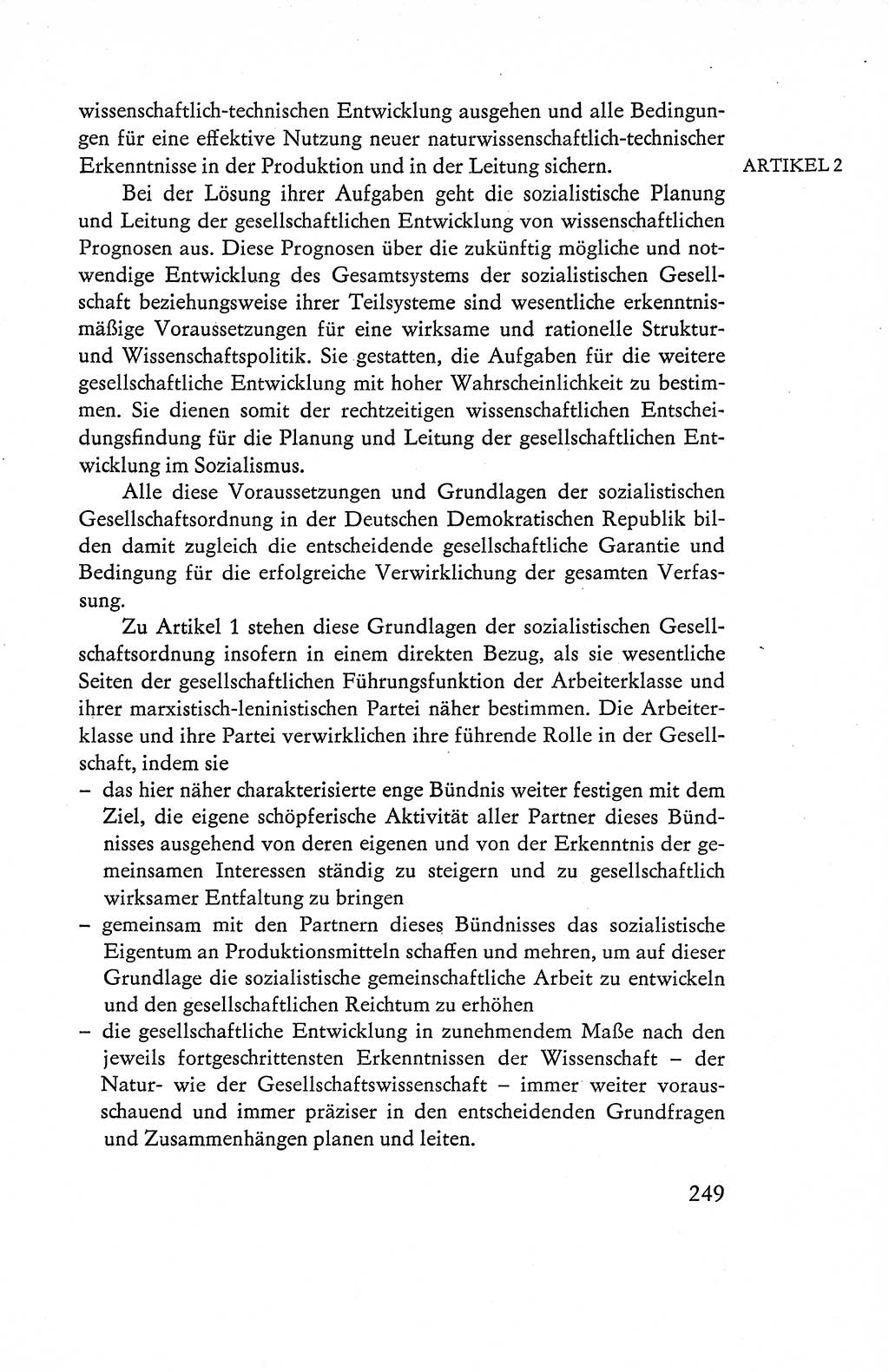 Verfassung der Deutschen Demokratischen Republik (DDR), Dokumente, Kommentar 1969, Band 1, Seite 249 (Verf. DDR Dok. Komm. 1969, Bd. 1, S. 249)