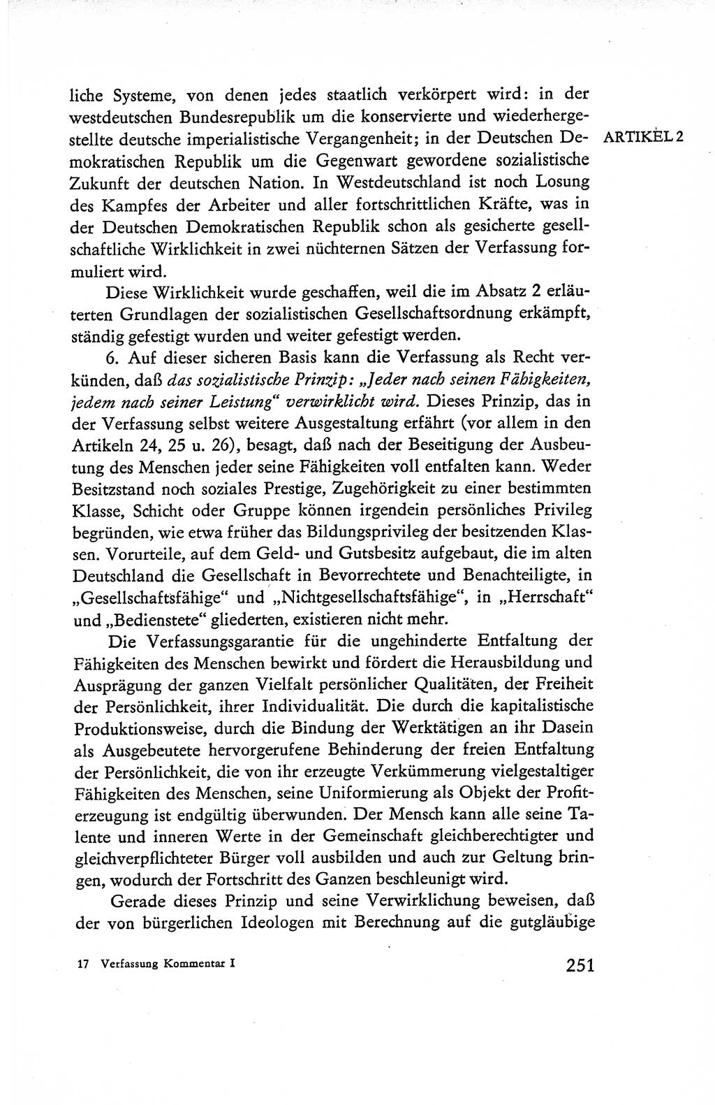Verfassung der Deutschen Demokratischen Republik (DDR), Dokumente, Kommentar 1969, Band 1, Seite 251 (Verf. DDR Dok. Komm. 1969, Bd. 1, S. 251)