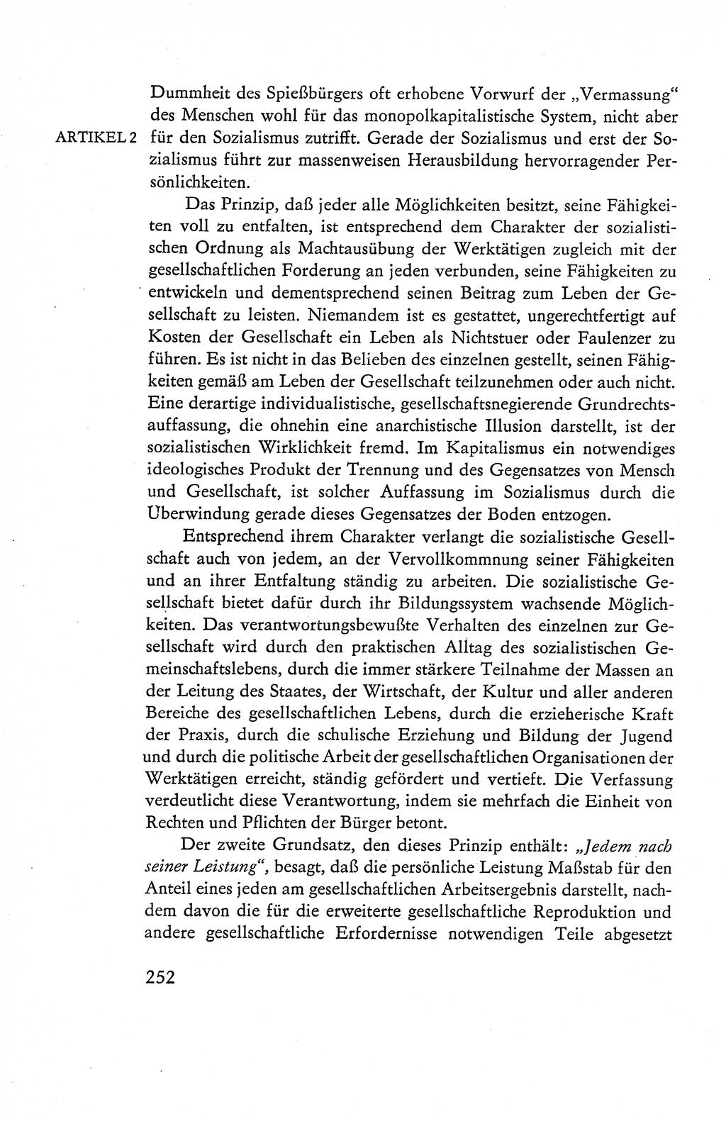 Verfassung der Deutschen Demokratischen Republik (DDR), Dokumente, Kommentar 1969, Band 1, Seite 252 (Verf. DDR Dok. Komm. 1969, Bd. 1, S. 252)