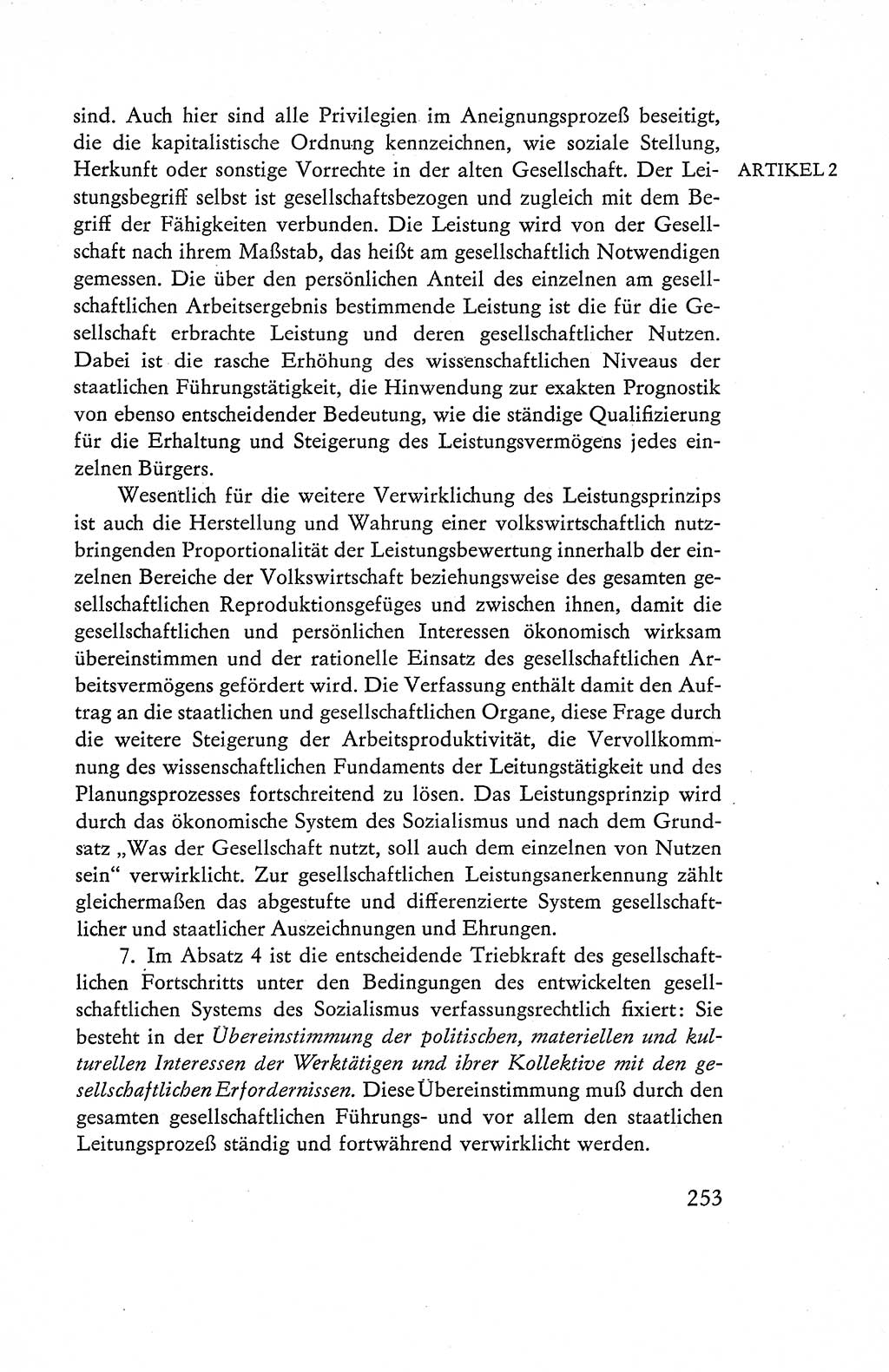 Verfassung der Deutschen Demokratischen Republik (DDR), Dokumente, Kommentar 1969, Band 1, Seite 253 (Verf. DDR Dok. Komm. 1969, Bd. 1, S. 253)