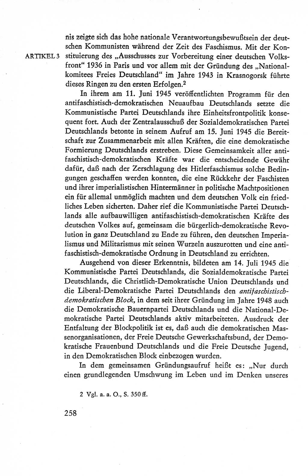 Verfassung der Deutschen Demokratischen Republik (DDR), Dokumente, Kommentar 1969, Band 1, Seite 258 (Verf. DDR Dok. Komm. 1969, Bd. 1, S. 258)
