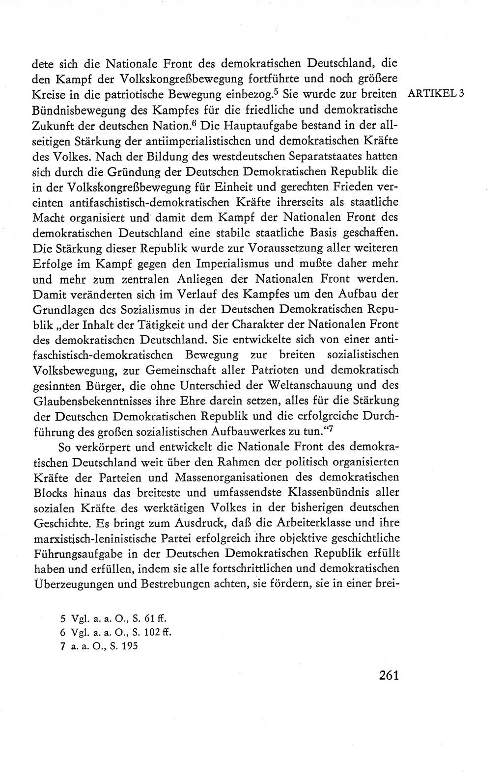 Verfassung der Deutschen Demokratischen Republik (DDR), Dokumente, Kommentar 1969, Band 1, Seite 261 (Verf. DDR Dok. Komm. 1969, Bd. 1, S. 261)