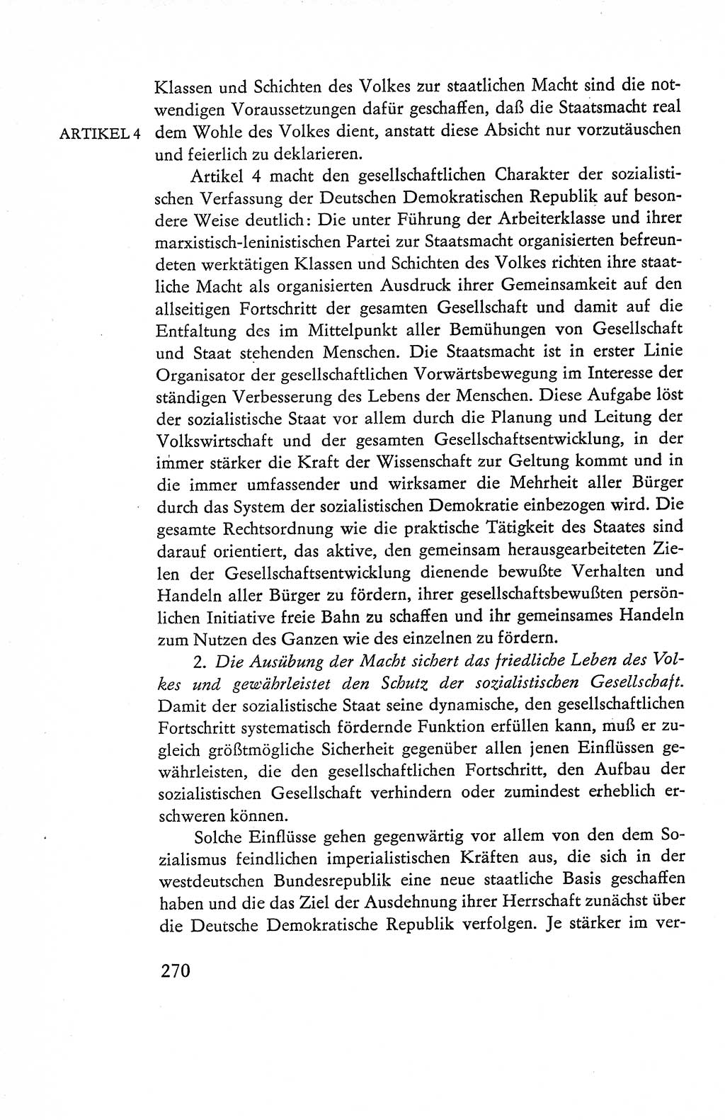 Verfassung der Deutschen Demokratischen Republik (DDR), Dokumente, Kommentar 1969, Band 1, Seite 270 (Verf. DDR Dok. Komm. 1969, Bd. 1, S. 270)