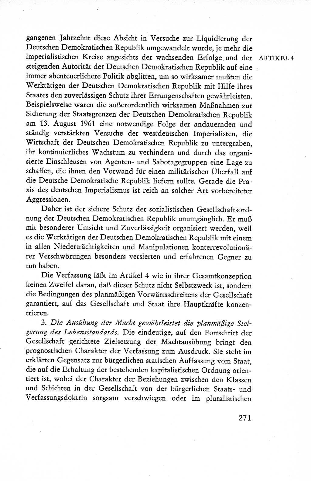 Verfassung der Deutschen Demokratischen Republik (DDR), Dokumente, Kommentar 1969, Band 1, Seite 271 (Verf. DDR Dok. Komm. 1969, Bd. 1, S. 271)