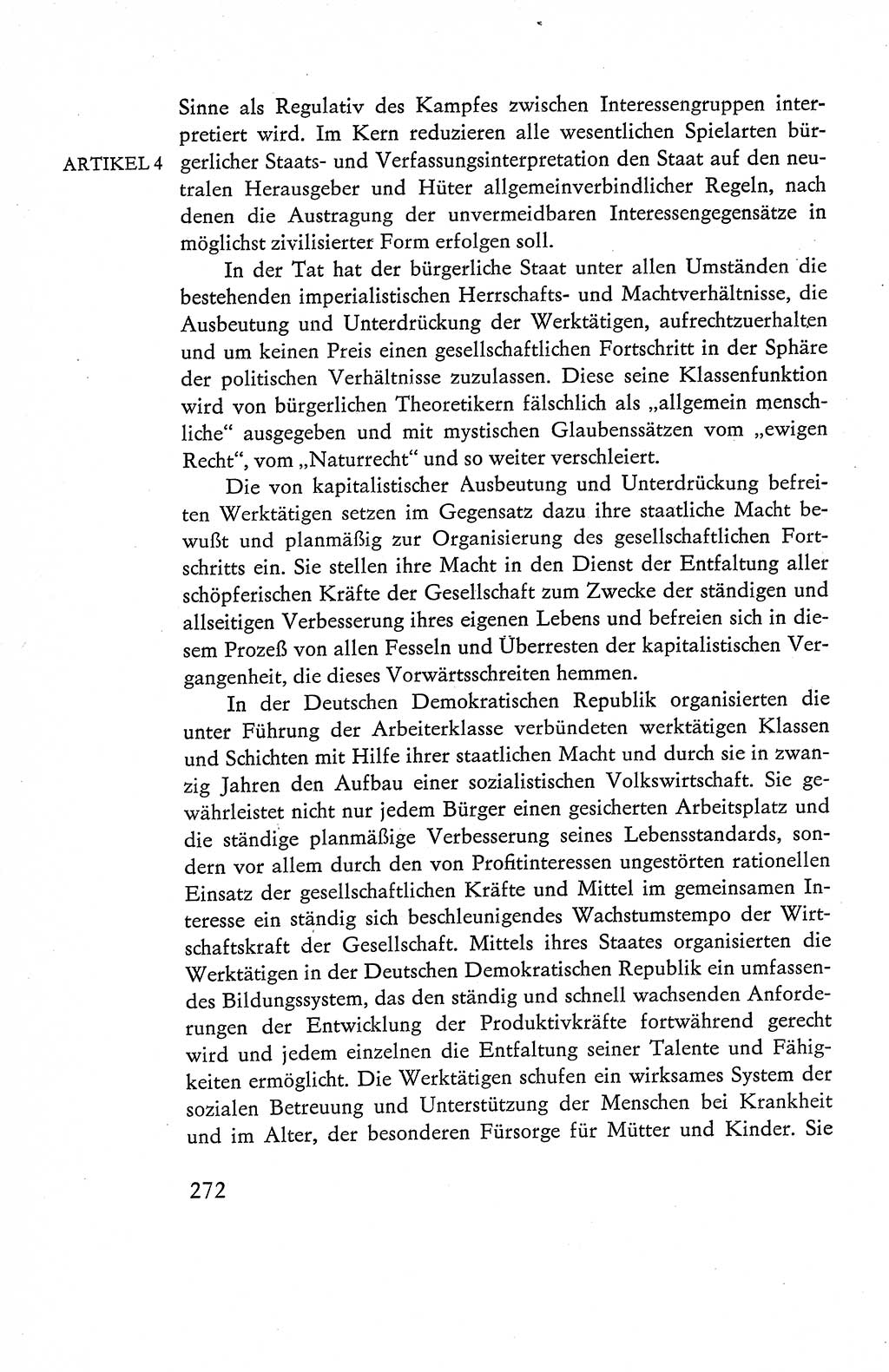 Verfassung der Deutschen Demokratischen Republik (DDR), Dokumente, Kommentar 1969, Band 1, Seite 272 (Verf. DDR Dok. Komm. 1969, Bd. 1, S. 272)