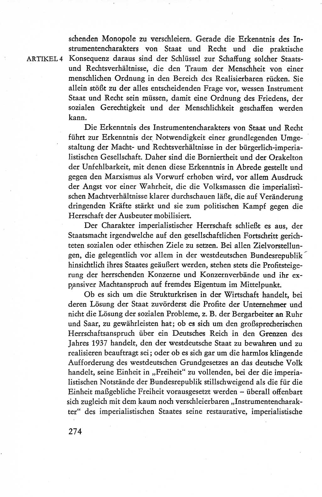 Verfassung der Deutschen Demokratischen Republik (DDR), Dokumente, Kommentar 1969, Band 1, Seite 274 (Verf. DDR Dok. Komm. 1969, Bd. 1, S. 274)