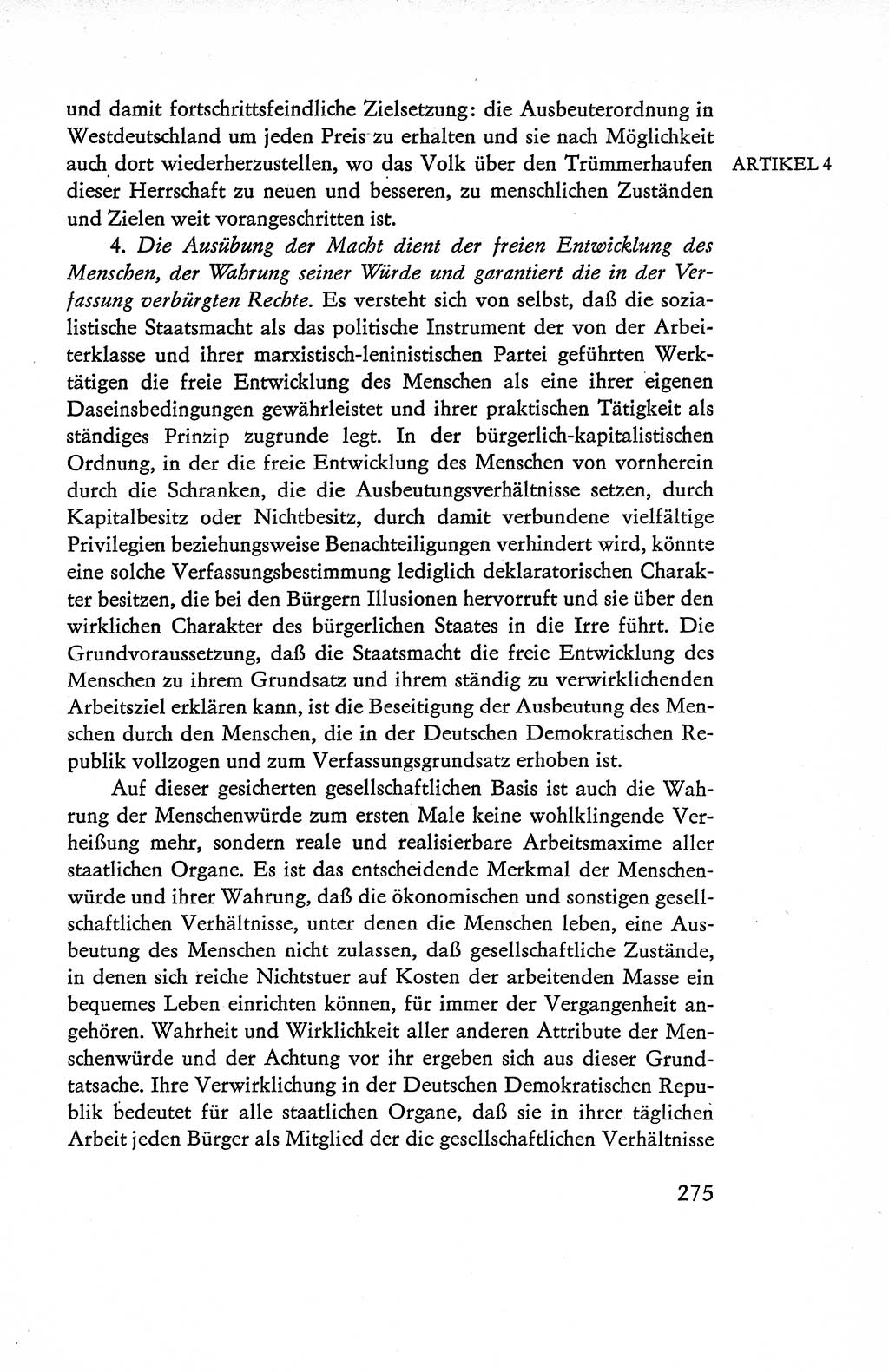 Verfassung der Deutschen Demokratischen Republik (DDR), Dokumente, Kommentar 1969, Band 1, Seite 275 (Verf. DDR Dok. Komm. 1969, Bd. 1, S. 275)