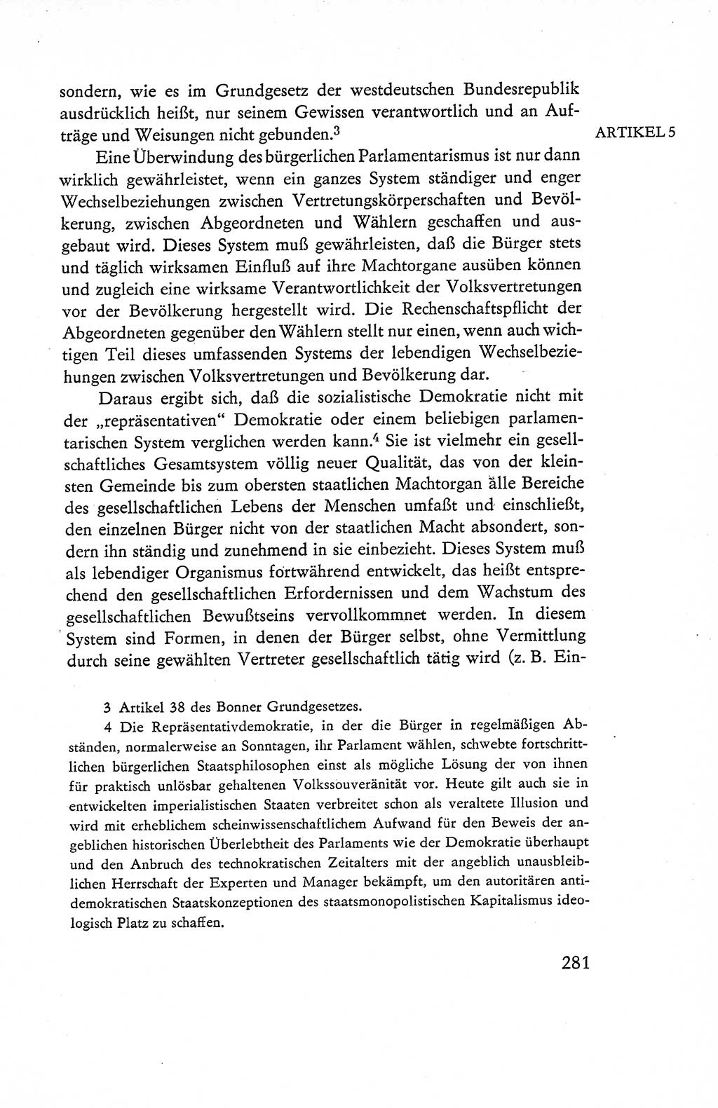 Verfassung der Deutschen Demokratischen Republik (DDR), Dokumente, Kommentar 1969, Band 1, Seite 281 (Verf. DDR Dok. Komm. 1969, Bd. 1, S. 281)