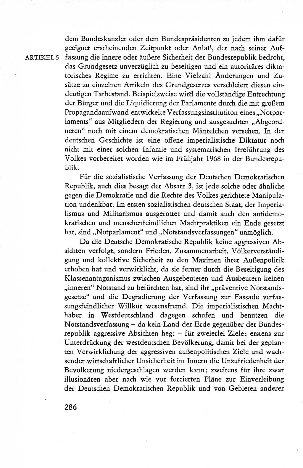Verfassung der Deutschen Demokratischen Republik (DDR), Dokumente, Kommentar 1969, Band 1, Seite 286 (Verf. DDR Dok. Komm. 1969, Bd. 1, S. 286)