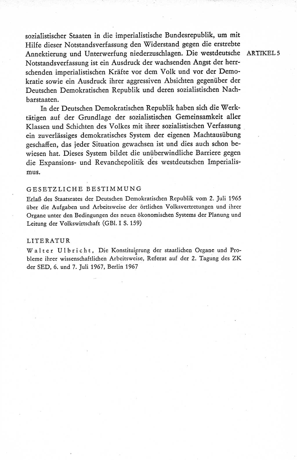 Verfassung der Deutschen Demokratischen Republik (DDR), Dokumente, Kommentar 1969, Band 1, Seite 287 (Verf. DDR Dok. Komm. 1969, Bd. 1, S. 287)