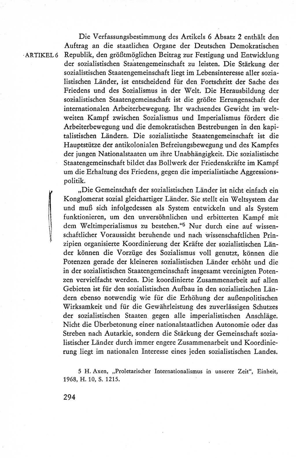 Verfassung der Deutschen Demokratischen Republik (DDR), Dokumente, Kommentar 1969, Band 1, Seite 294 (Verf. DDR Dok. Komm. 1969, Bd. 1, S. 294)
