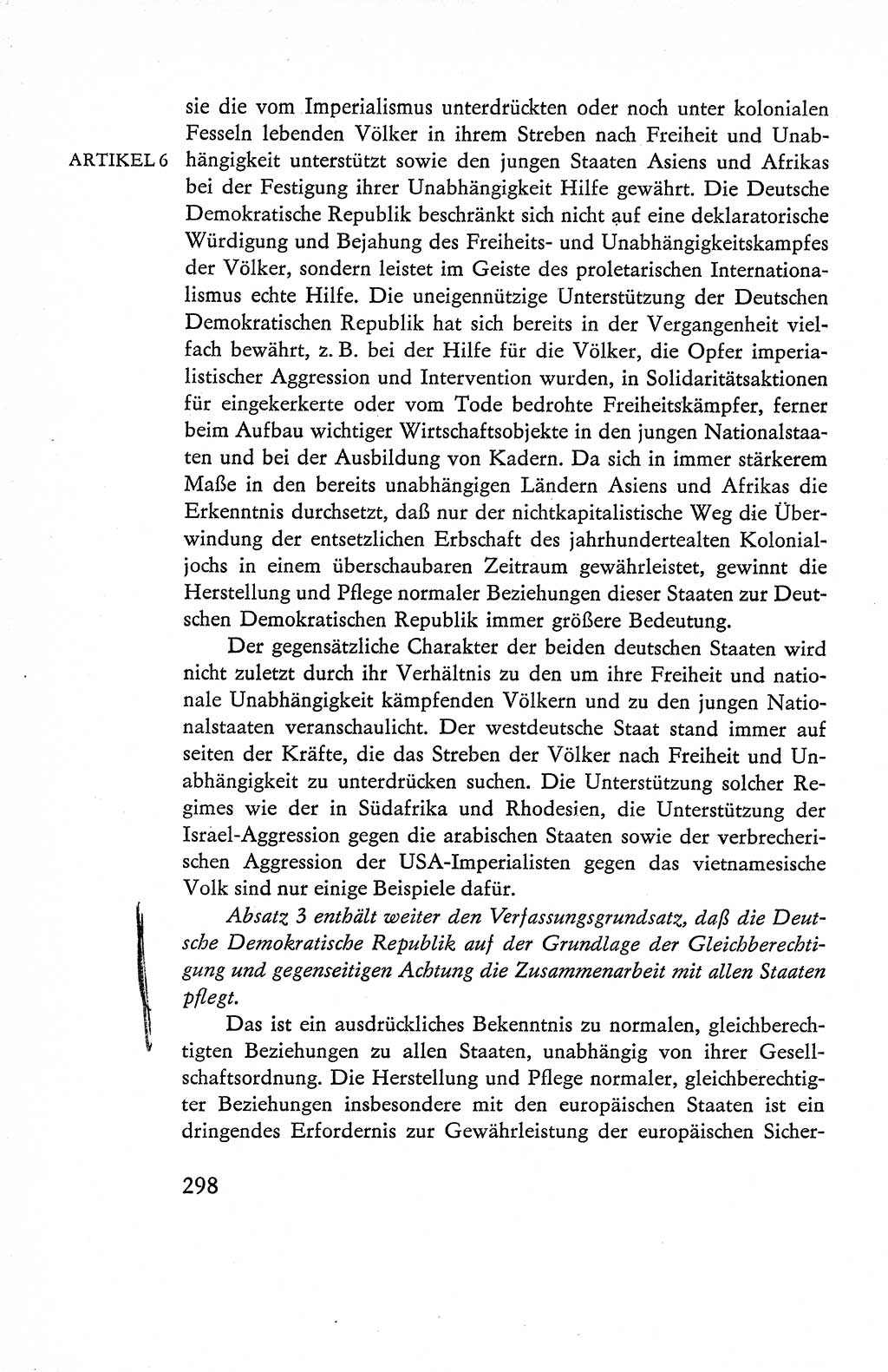 Verfassung der Deutschen Demokratischen Republik (DDR), Dokumente, Kommentar 1969, Band 1, Seite 298 (Verf. DDR Dok. Komm. 1969, Bd. 1, S. 298)
