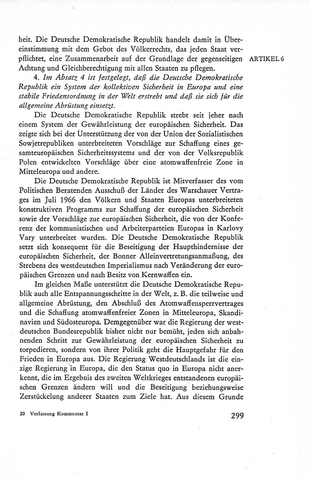 Verfassung der Deutschen Demokratischen Republik (DDR), Dokumente, Kommentar 1969, Band 1, Seite 299 (Verf. DDR Dok. Komm. 1969, Bd. 1, S. 299)