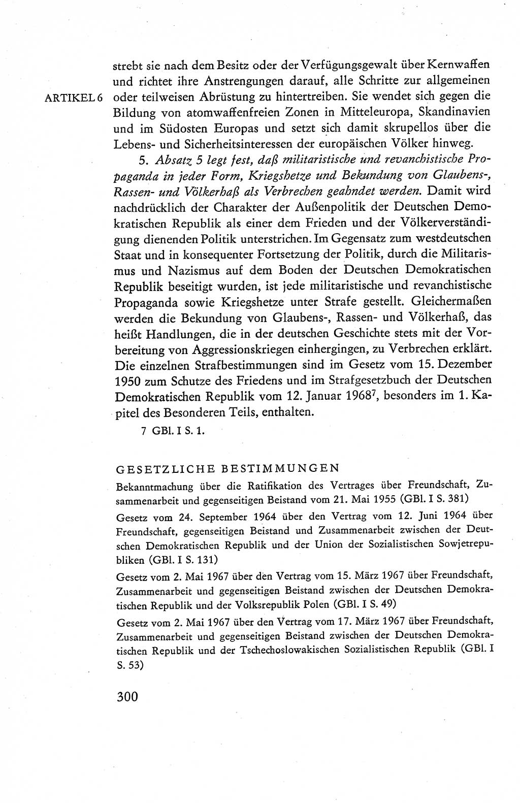 Verfassung der Deutschen Demokratischen Republik (DDR), Dokumente, Kommentar 1969, Band 1, Seite 300 (Verf. DDR Dok. Komm. 1969, Bd. 1, S. 300)