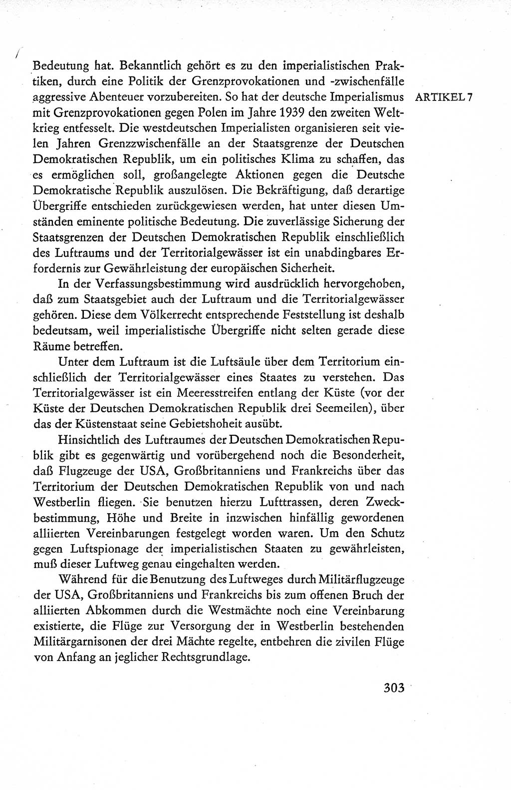 Verfassung der Deutschen Demokratischen Republik (DDR), Dokumente, Kommentar 1969, Band 1, Seite 303 (Verf. DDR Dok. Komm. 1969, Bd. 1, S. 303)