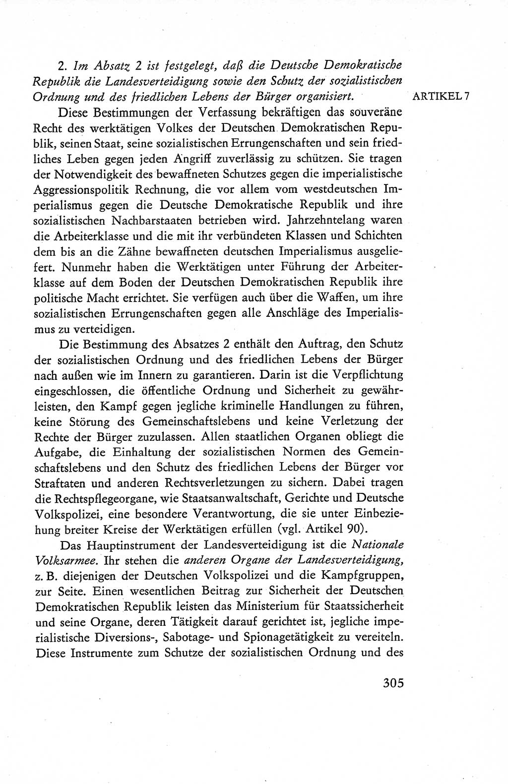 Verfassung der Deutschen Demokratischen Republik (DDR), Dokumente, Kommentar 1969, Band 1, Seite 305 (Verf. DDR Dok. Komm. 1969, Bd. 1, S. 305)