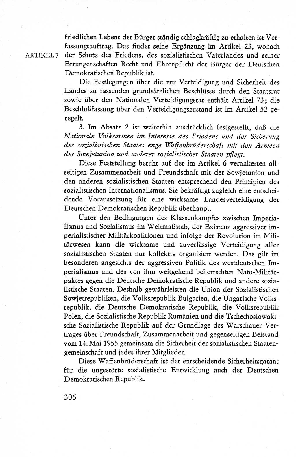 Verfassung der Deutschen Demokratischen Republik (DDR), Dokumente, Kommentar 1969, Band 1, Seite 306 (Verf. DDR Dok. Komm. 1969, Bd. 1, S. 306)