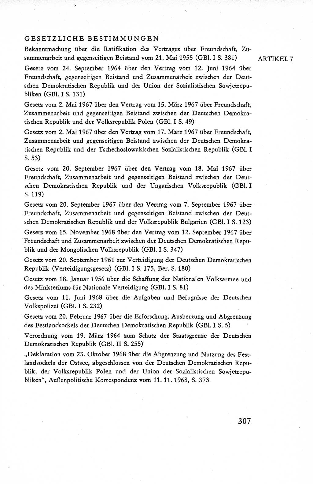 Verfassung der Deutschen Demokratischen Republik (DDR), Dokumente, Kommentar 1969, Band 1, Seite 307 (Verf. DDR Dok. Komm. 1969, Bd. 1, S. 307)