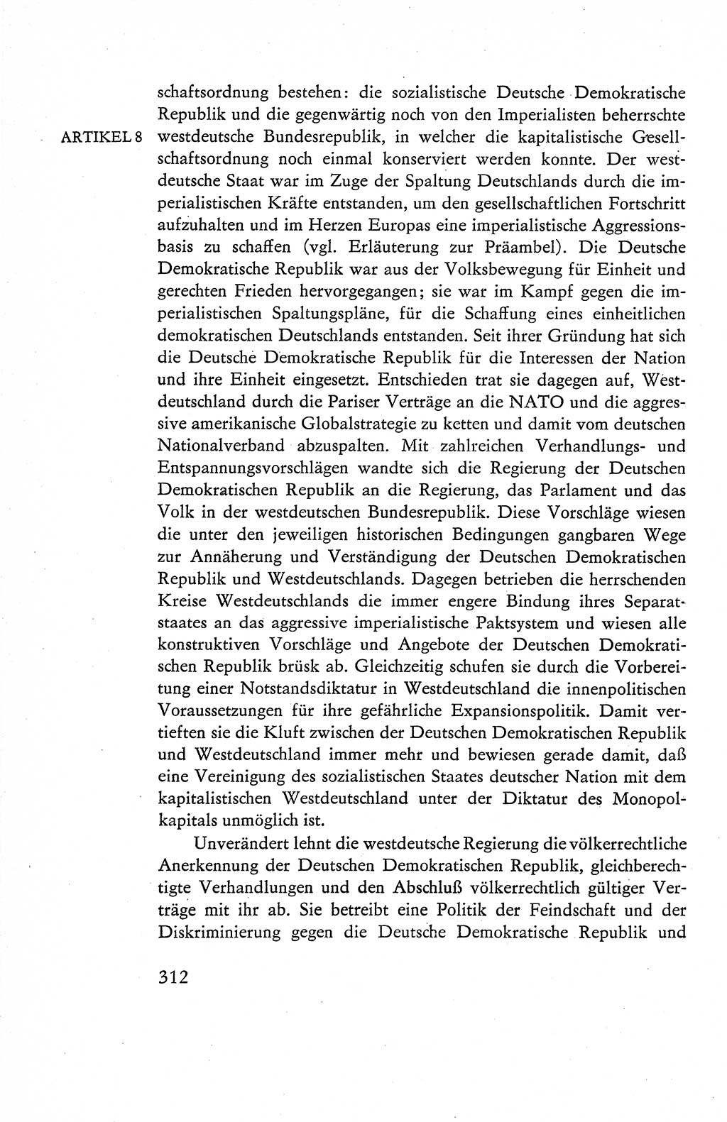 Verfassung der Deutschen Demokratischen Republik (DDR), Dokumente, Kommentar 1969, Band 1, Seite 312 (Verf. DDR Dok. Komm. 1969, Bd. 1, S. 312)