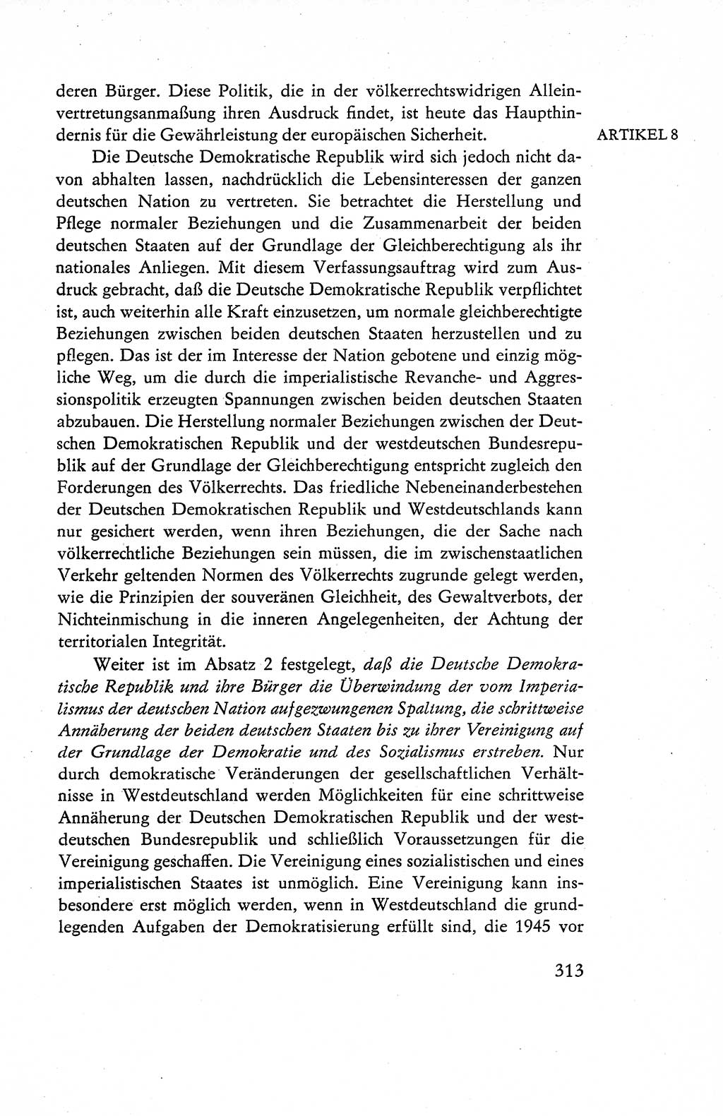 Verfassung der Deutschen Demokratischen Republik (DDR), Dokumente, Kommentar 1969, Band 1, Seite 313 (Verf. DDR Dok. Komm. 1969, Bd. 1, S. 313)