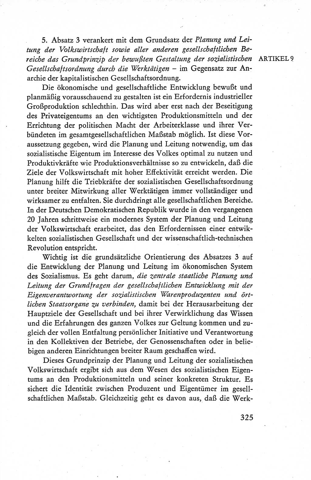 Verfassung der Deutschen Demokratischen Republik (DDR), Dokumente, Kommentar 1969, Band 1, Seite 325 (Verf. DDR Dok. Komm. 1969, Bd. 1, S. 325)