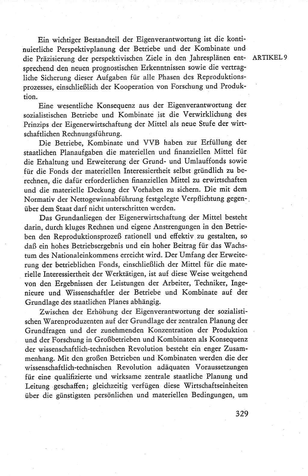 Verfassung der Deutschen Demokratischen Republik (DDR), Dokumente, Kommentar 1969, Band 1, Seite 329 (Verf. DDR Dok. Komm. 1969, Bd. 1, S. 329)