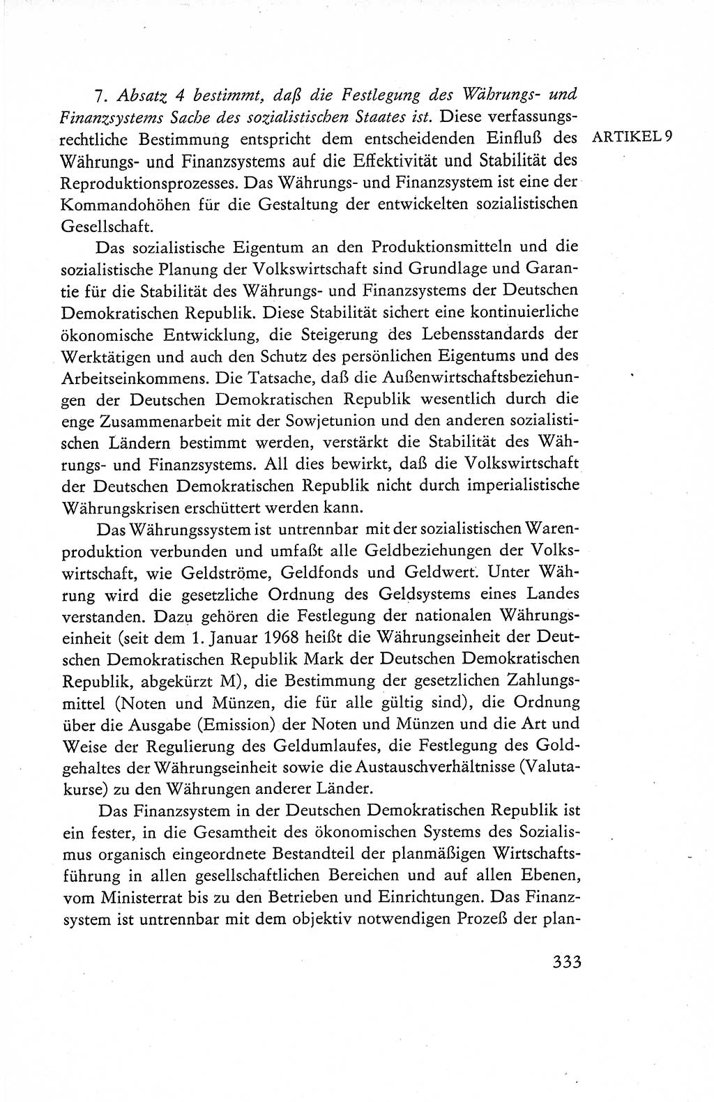 Verfassung der Deutschen Demokratischen Republik (DDR), Dokumente, Kommentar 1969, Band 1, Seite 333 (Verf. DDR Dok. Komm. 1969, Bd. 1, S. 333)