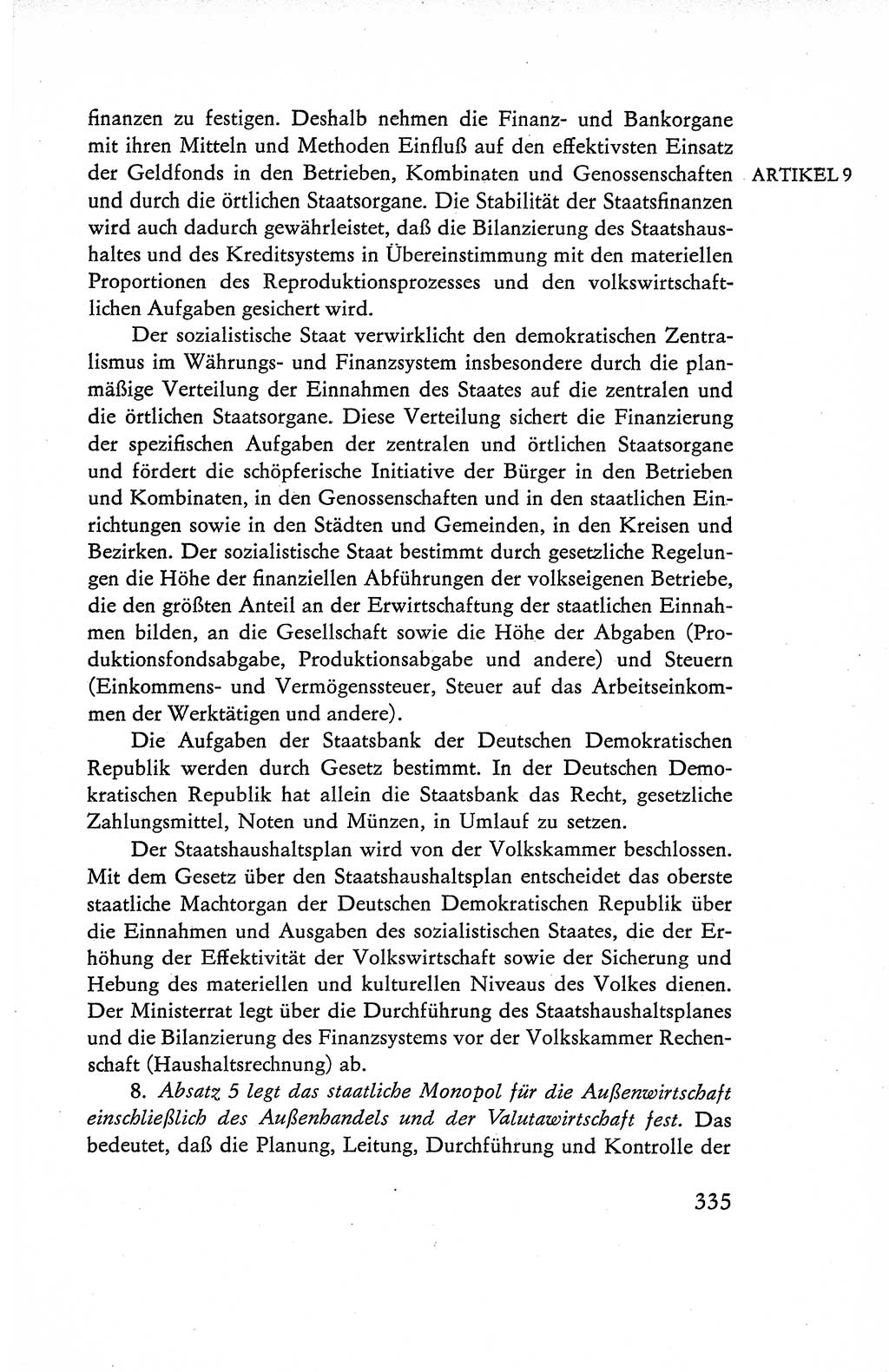 Verfassung der Deutschen Demokratischen Republik (DDR), Dokumente, Kommentar 1969, Band 1, Seite 335 (Verf. DDR Dok. Komm. 1969, Bd. 1, S. 335)