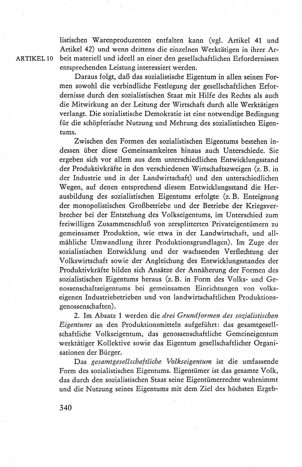 Verfassung der Deutschen Demokratischen Republik (DDR), Dokumente, Kommentar 1969, Band 1, Seite 340 (Verf. DDR Dok. Komm. 1969, Bd. 1, S. 340)