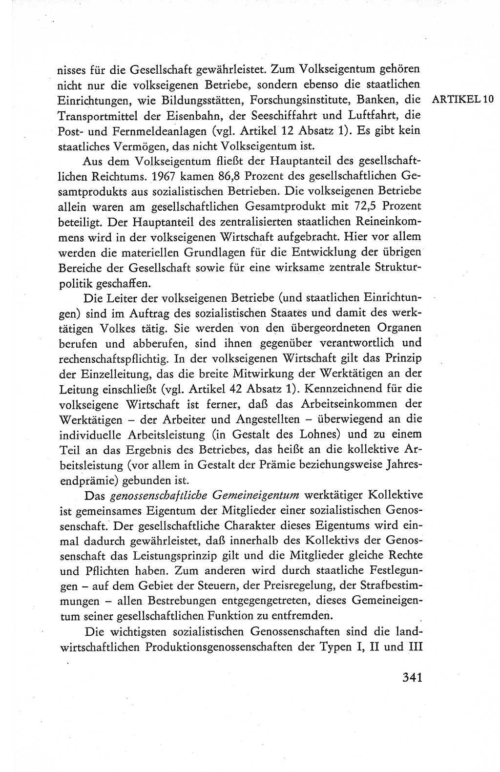 Verfassung der Deutschen Demokratischen Republik (DDR), Dokumente, Kommentar 1969, Band 1, Seite 341 (Verf. DDR Dok. Komm. 1969, Bd. 1, S. 341)