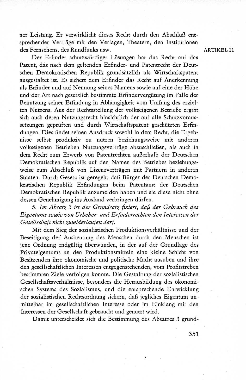 Verfassung der Deutschen Demokratischen Republik (DDR), Dokumente, Kommentar 1969, Band 1, Seite 351 (Verf. DDR Dok. Komm. 1969, Bd. 1, S. 351)