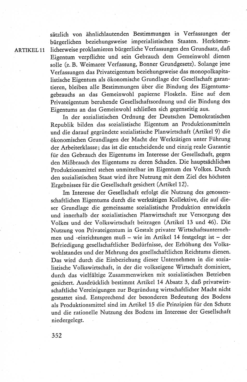 Verfassung der Deutschen Demokratischen Republik (DDR), Dokumente, Kommentar 1969, Band 1, Seite 352 (Verf. DDR Dok. Komm. 1969, Bd. 1, S. 352)