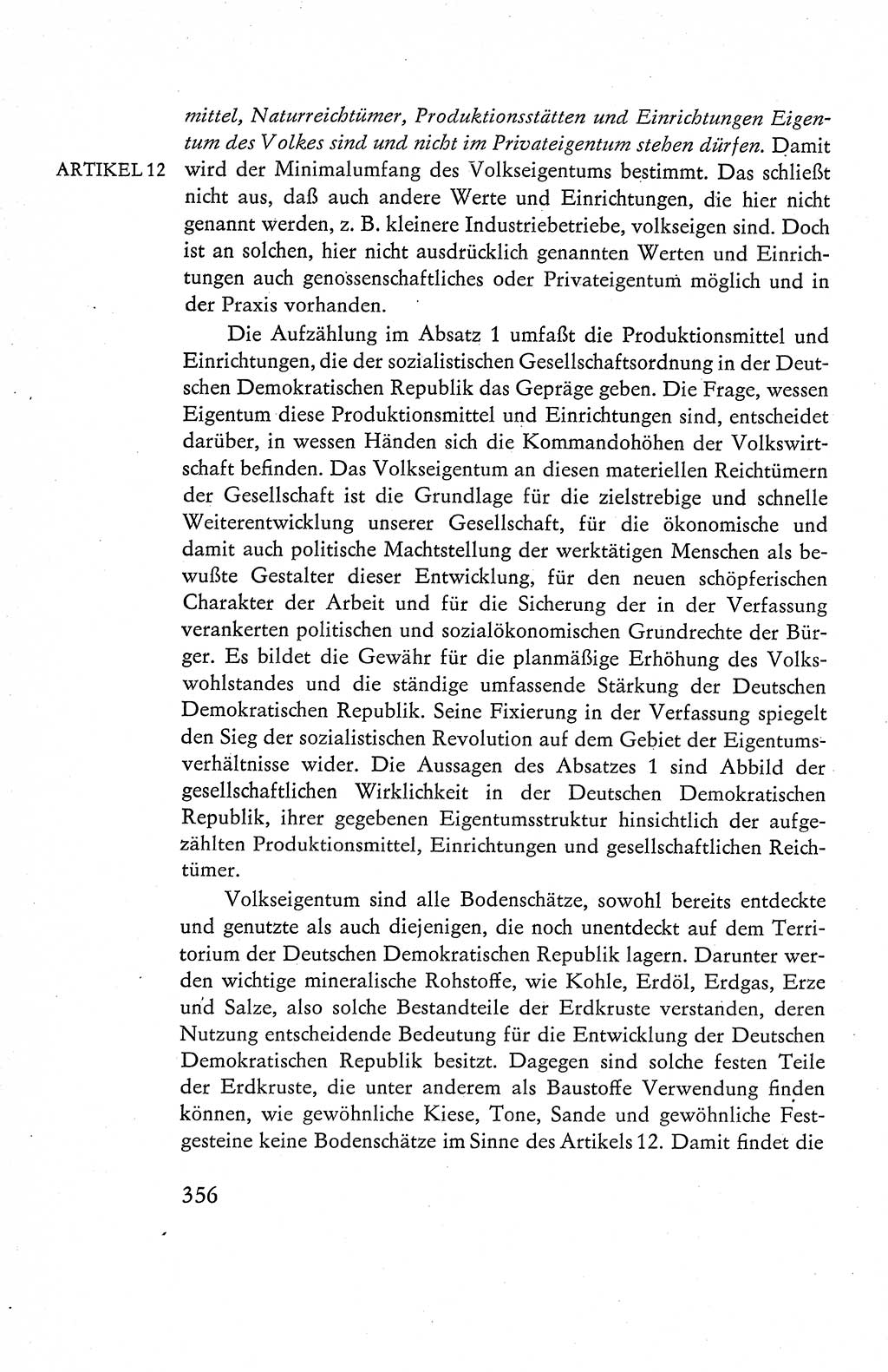 Verfassung der Deutschen Demokratischen Republik (DDR), Dokumente, Kommentar 1969, Band 1, Seite 356 (Verf. DDR Dok. Komm. 1969, Bd. 1, S. 356)