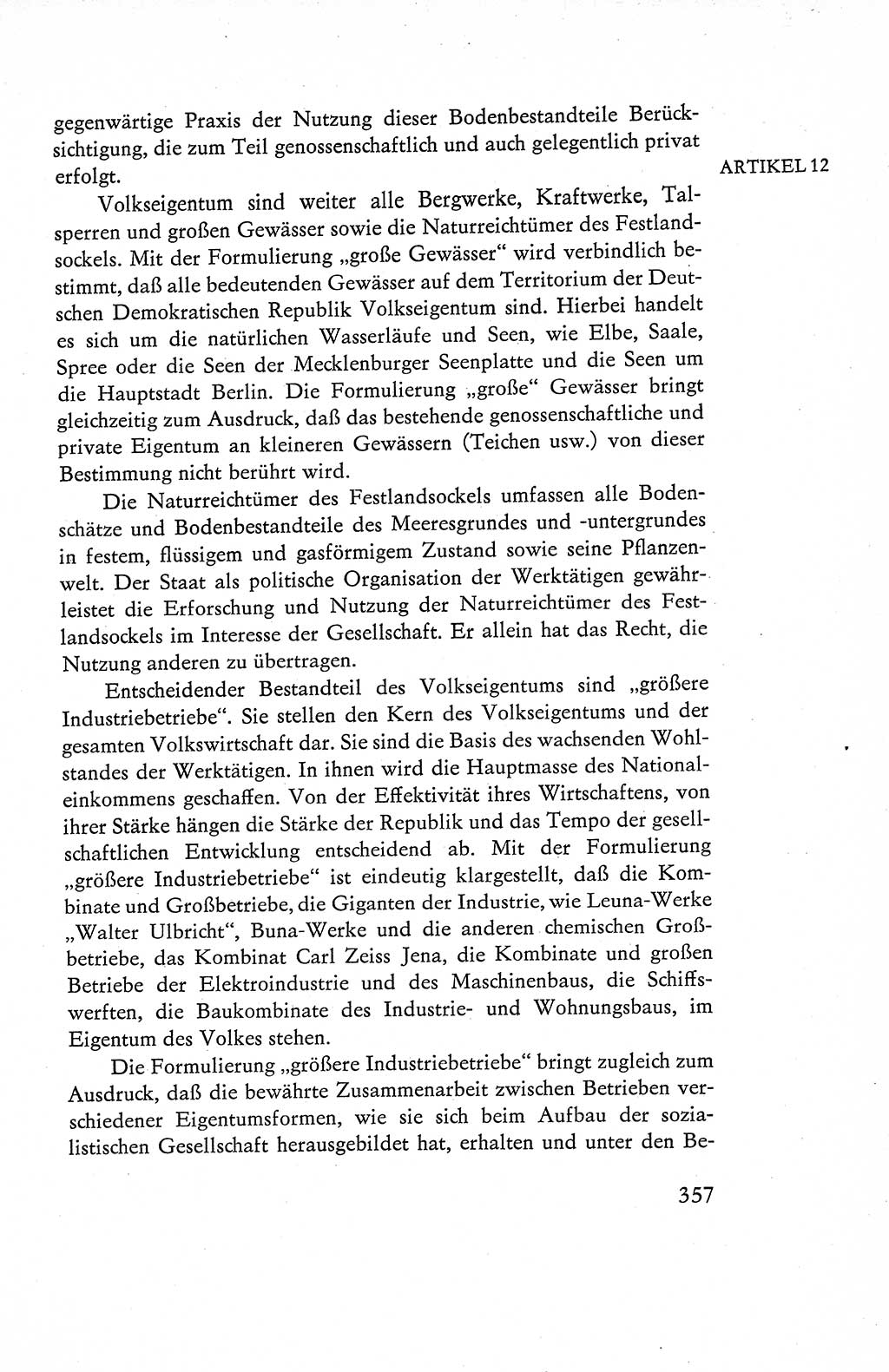 Verfassung der Deutschen Demokratischen Republik (DDR), Dokumente, Kommentar 1969, Band 1, Seite 357 (Verf. DDR Dok. Komm. 1969, Bd. 1, S. 357)